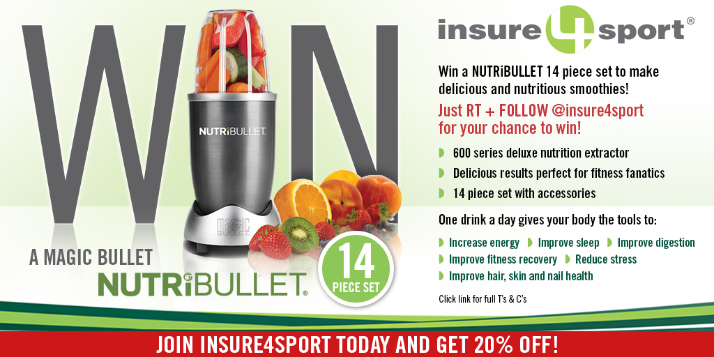 WIN: NUTRiBULLET 14 piece set with insure4sport!