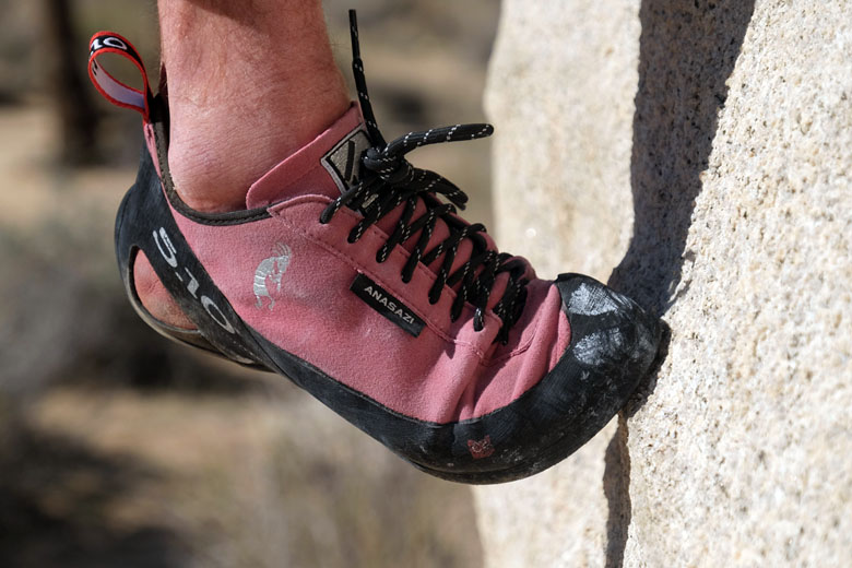 pink rock climbing shoes