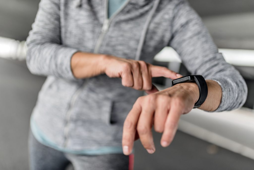 Man using a fitness tracker